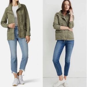 Madewell Passage Utility Military Jacket Medium Green 100% Cotton